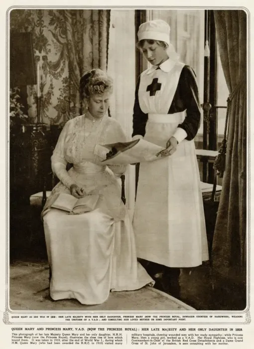 Framed Print : Queen Mary and her only daughter Princess Mary Framed Print : Queen Mary and her only daughter Princess Mary