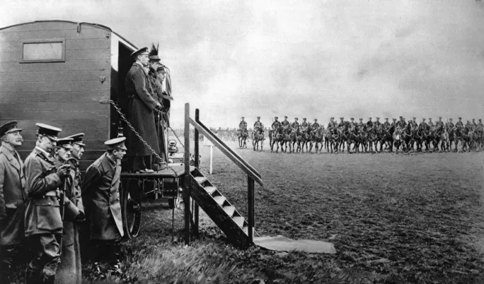 Framed Print : Queen Mary inspecting troops Framed Print : Queen Mary inspecting troops