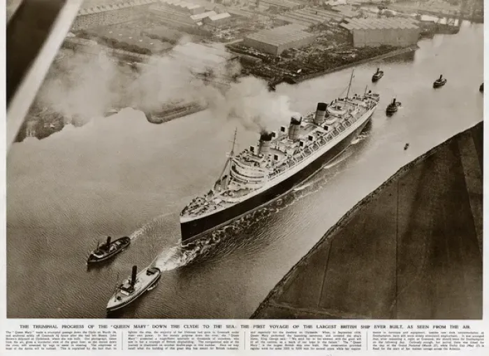Framed Print : Queen Mary Ocean Liner, down the river Clyde Framed Print : Queen Mary Ocean Liner, down the river Clyde
