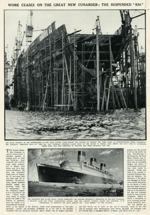 Framed Print : Queen Mary Ocean Liner, suspended Framed Print : Queen Mary Ocean Liner, suspended