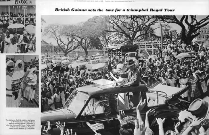 Framed Print : Queen and Prince Philip on tour in British Guiana Framed Print : Queen and Prince Philip on tour in British Guiana