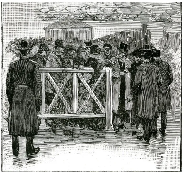 Framed Print : Queen Street Railway Station, Glasgow, during a strike 1891 Framed Print : Queen Street Railway Station, Glasgow, during a strike 1891