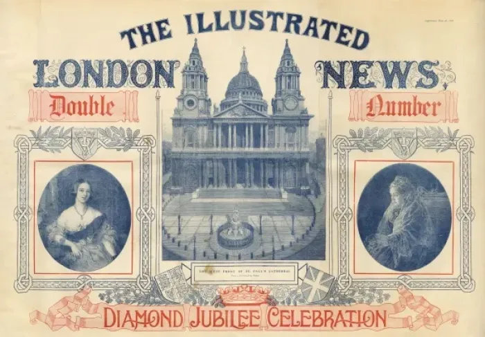 Framed Print : Queen Victoria Diamond Jubilee 1897 - ILN cover Framed Print : Queen Victoria Diamond Jubilee 1897 - ILN cover