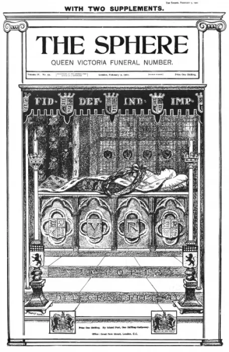 Framed Print : Queen Victoria funeral edition of The Sphere Framed Print : Queen Victoria funeral edition of The Sphere