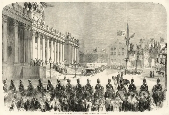 Framed Print : Queen Victoria leaving Leeds Town Hall Framed Print : Queen Victoria leaving Leeds Town Hall