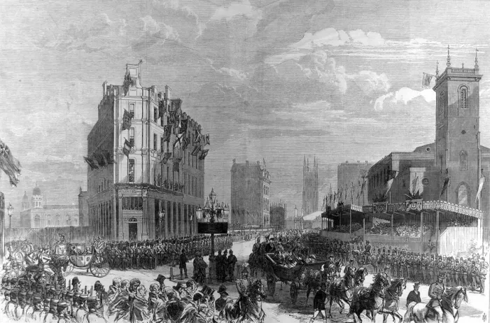 Framed Print : Queen Victoria opening the Holborn Valley Viaduct, 1869 Framed Print : Queen Victoria opening the Holborn Valley Viaduct, 1869