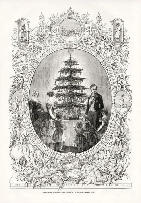 Framed Print : Queen Victoria, Prince Albert and their Christmas Tree Framed Print : Queen Victoria, Prince Albert and their Christmas Tree