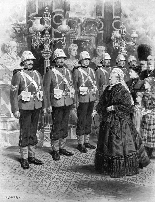 Framed Print : Queen Victoria reviews troops for the Ashanti War Framed Print : Queen Victoria reviews troops for the Ashanti War