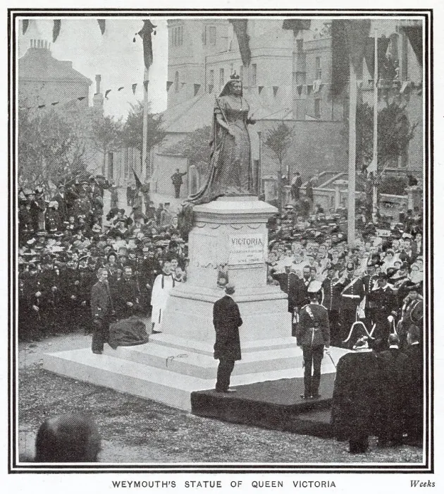 Framed Print : Queen Victoria Statue, Unveiled, Weymouth 1902 Framed Print : Queen Victoria Statue, Unveiled, Weymouth 1902