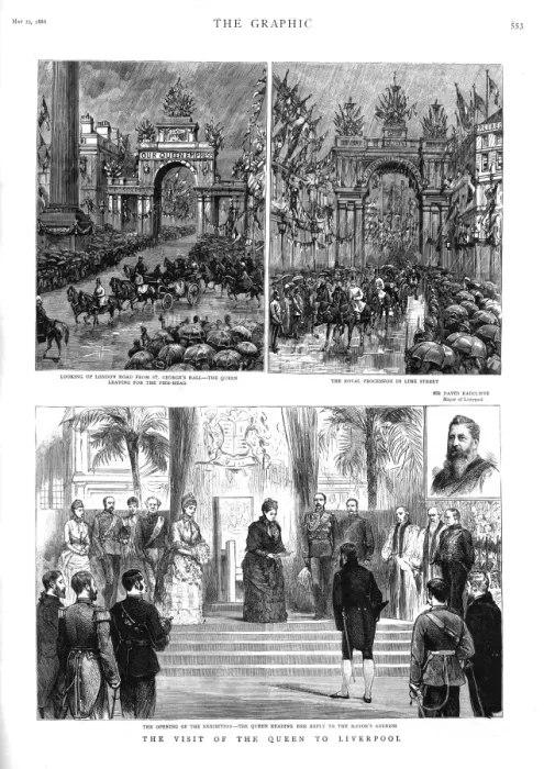 Framed Print : Queen Victoria - Visit to Liverpool, 1886 Framed Print : Queen Victoria - Visit to Liverpool, 1886