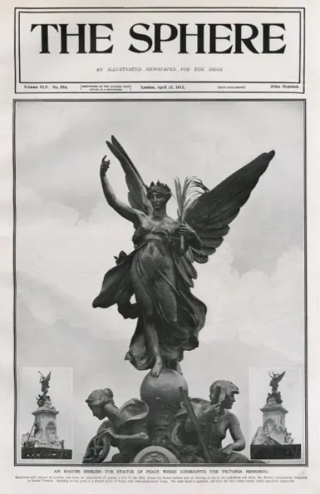 Framed Print : Queen Victorias Memorial - Statue of Peace Framed Print : Queen Victorias Memorial - Statue of Peace