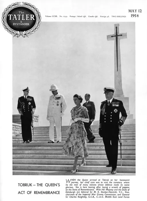 Framed Print : The Queen visiting a cemetery in Tobruk Framed Print : The Queen visiting a cemetery in Tobruk