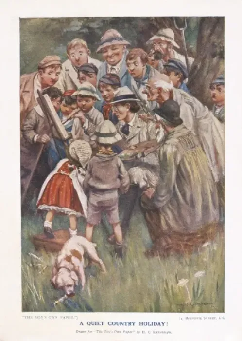 Framed Print : A Quiet Country Holiday! by H. C. Earnshaw