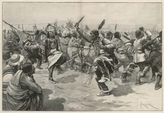 Framed Print : Racial / Ghost Dance 1891 Framed Print : Racial / Ghost Dance 1891