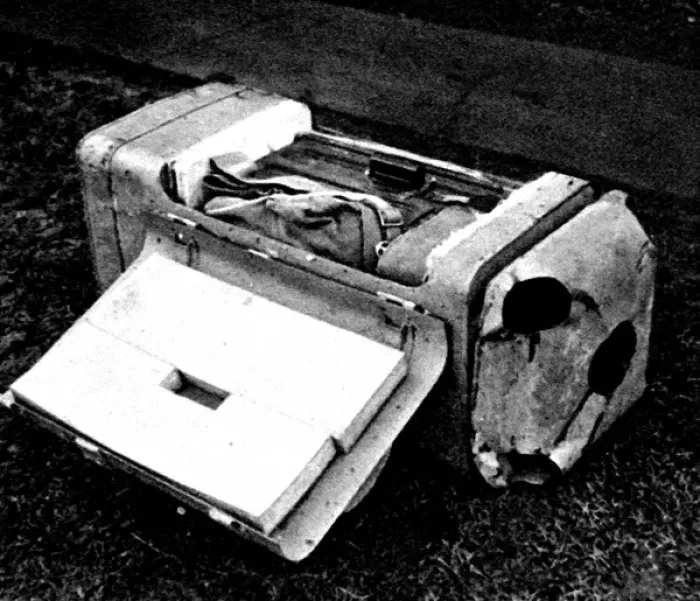 Framed Print : Radio Set in a Parachute Container; Second World War, 1944 Framed Print : Radio Set in a Parachute Container; Second World War, 1944