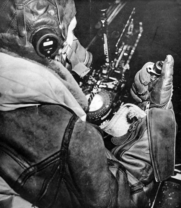 Framed Print : RAF Bomb-Aimer at his position; Second World War, 1943 Framed Print : RAF Bomb-Aimer at his position; Second World War, 1943