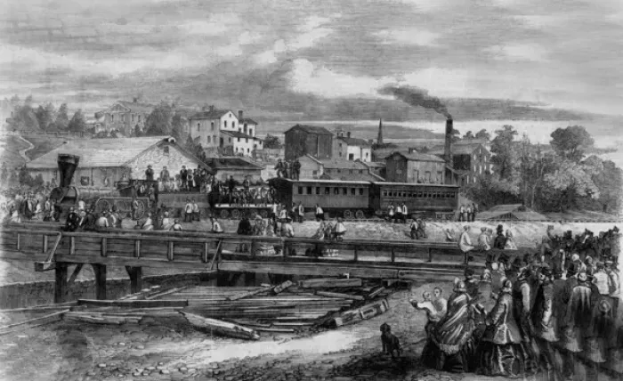 Framed Print : RAIL  /  USA 1860