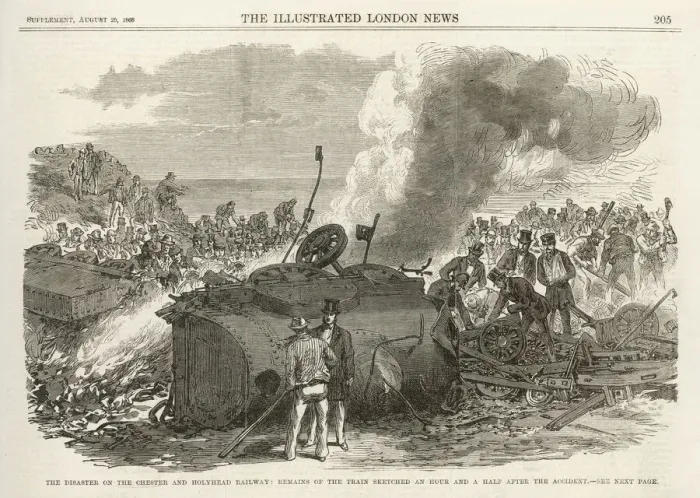 Framed Print : Railway accident at Abergele, north west Wales Framed Print : Railway accident at Abergele, north west Wales