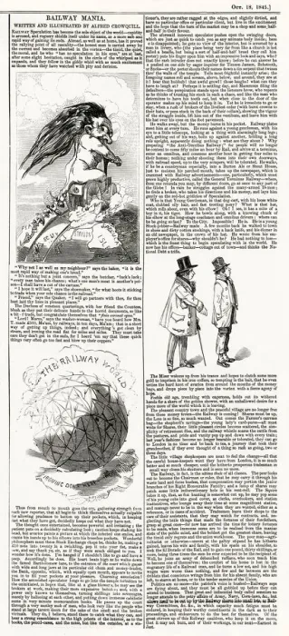 Framed Print : Railway Mania - text written by Alfred Crowquill