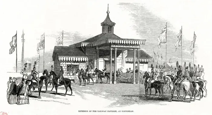 Framed Print : Railway pavilion at Tottenham 1847 Framed Print : Railway pavilion at Tottenham 1847