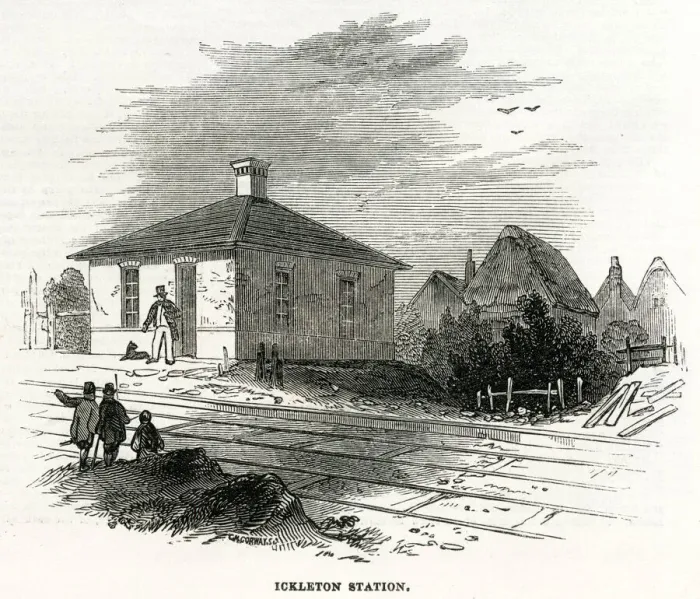 Framed Print : Railway station at Ickleton, Cambridgeshire Framed Print : Railway station at Ickleton, Cambridgeshire