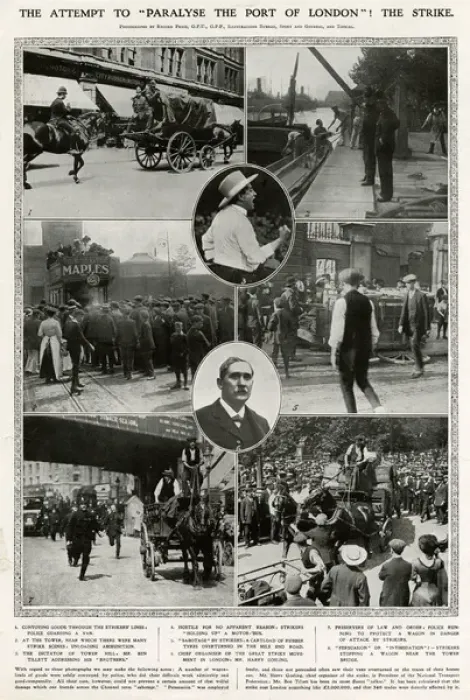 Framed Print : Railway strike 1911: Attempt to paralyse the port of London