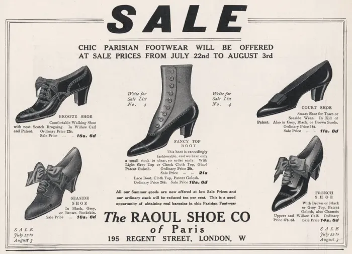 Framed Print : Raoul Shoe Company 1912 Framed Print : Raoul Shoe Company 1912