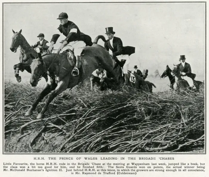 Framed Print : Raymond de Trafford riding with Prince of Wales Framed Print : Raymond de Trafford riding with Prince of Wales