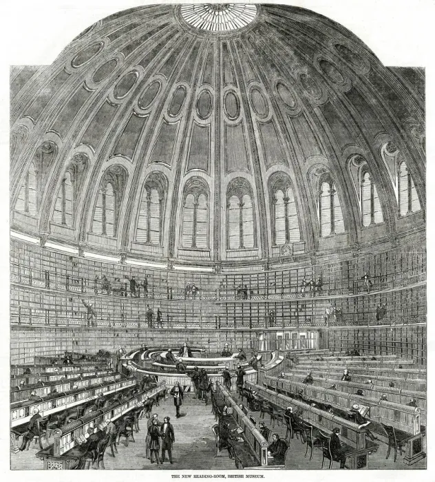Framed Print : Reading Room of the British Museum, London 1857 Framed Print : Reading Room of the British Museum, London 1857