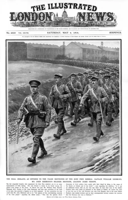 Framed Print : The Real Ireland, Cptn William Redmond leading Irish troops Framed Print : The Real Ireland, Cptn William Redmond leading Irish troops