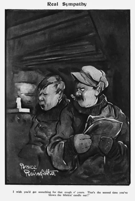 Framed Print : Real Sympathy by Bruce Bairnsfather Framed Print : Real Sympathy by Bruce Bairnsfather