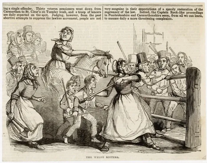 Framed Print : Rebecca Riots  /  1843