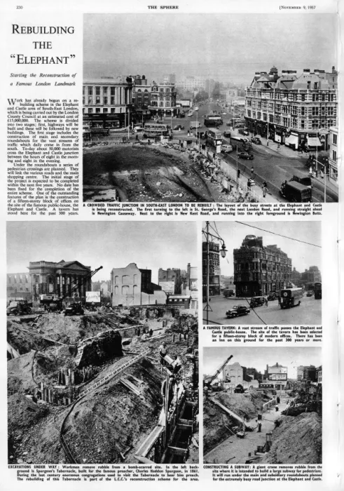 Framed Print : Rebuilding Elephant and Castle, 1957 Framed Print : Rebuilding Elephant and Castle, 1957