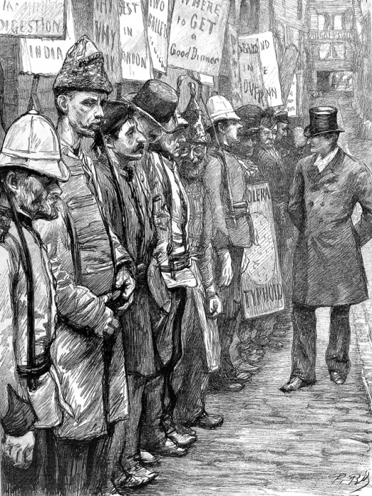 Framed Print : Recruiting the Sandwich Men, London, 1894