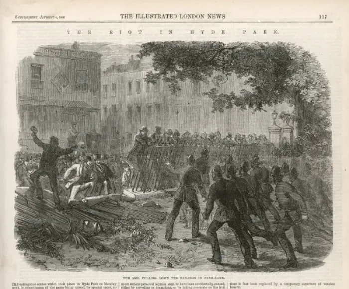 Framed Print : Reform League Riot / 1866 Framed Print : Reform League Riot / 1866