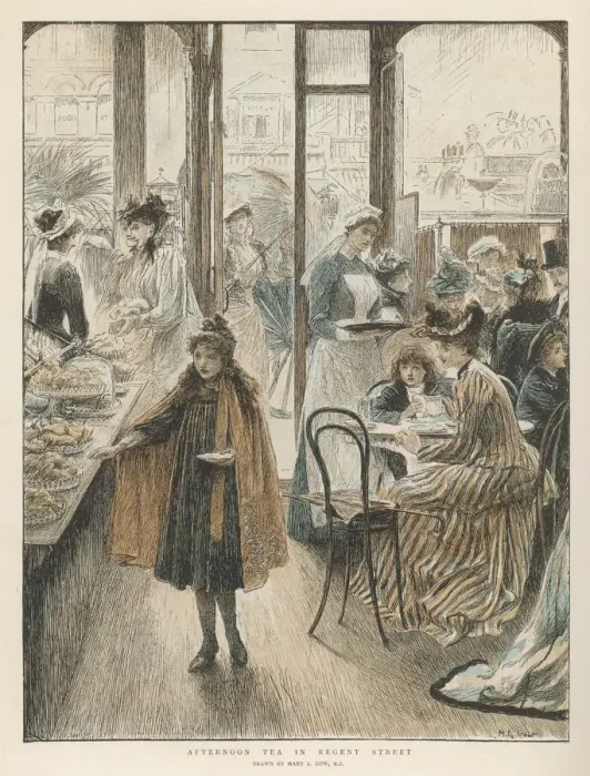 Framed Print : REGENT ST AFTERNOON TEA Framed Print : REGENT ST AFTERNOON TEA