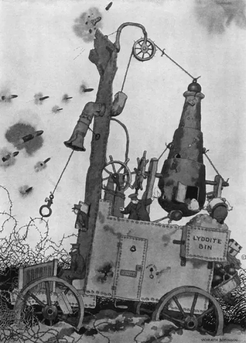Framed Print : Rejected by the Inventions Board - Heath Robinson WW1