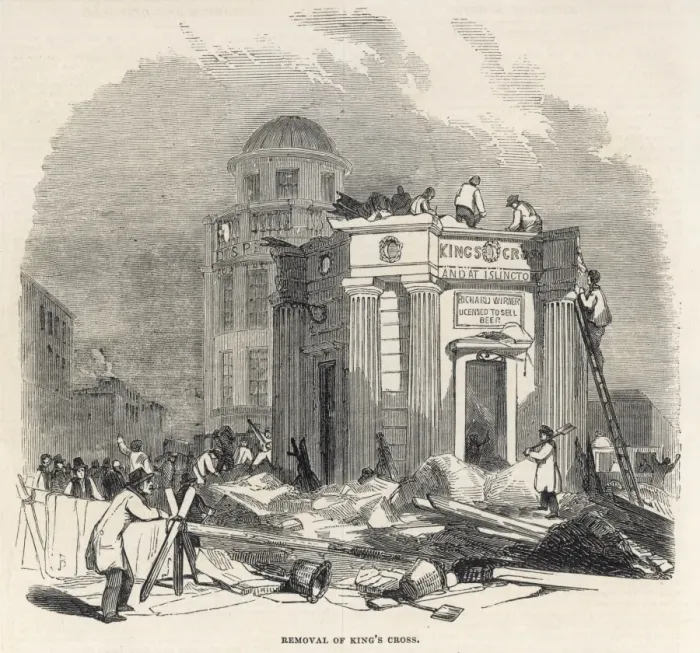 Framed Print : The Removal of Kings Cross, London, 1845