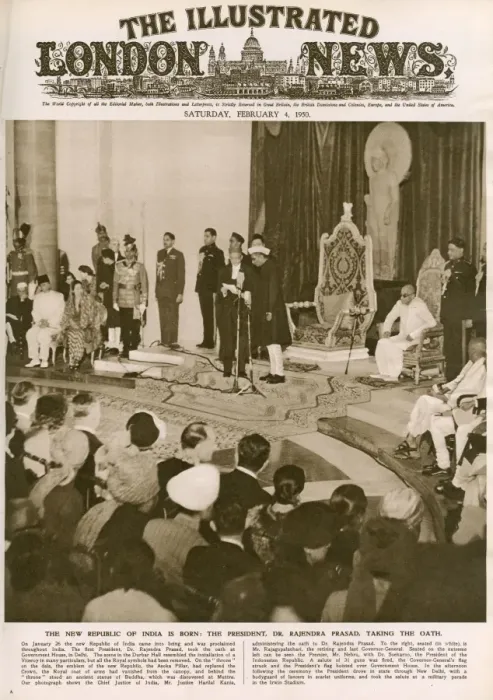 Framed Print : Republic of India declared, 1950