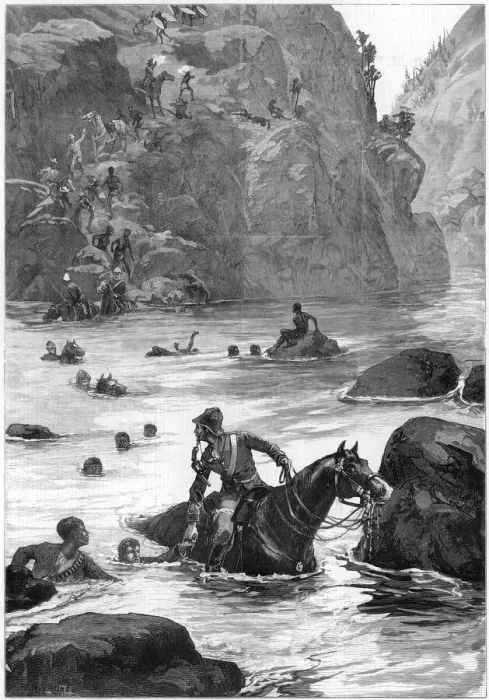 Framed Print : Retreat from Isandlwana 1879 Framed Print : Retreat from Isandlwana 1879