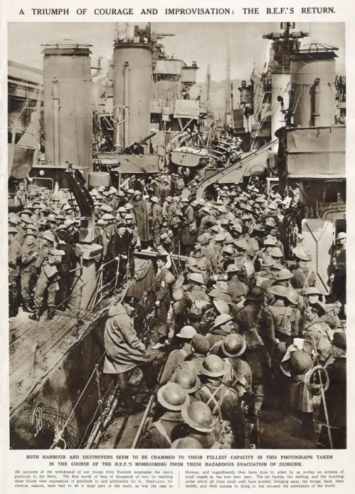 Framed Print : Return of British Expeditionary Force from Dunkirk, WW2 Framed Print : Return of British Expeditionary Force from Dunkirk, WW2