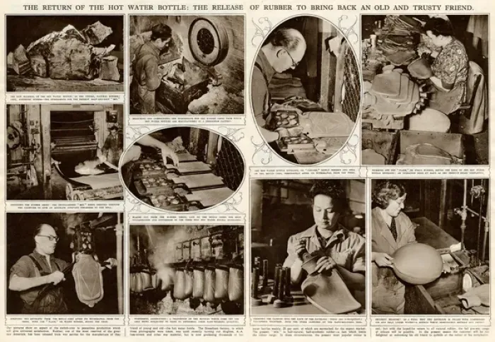 Framed Print : Return of the hot water bottles 1946 Framed Print : Return of the hot water bottles 1946