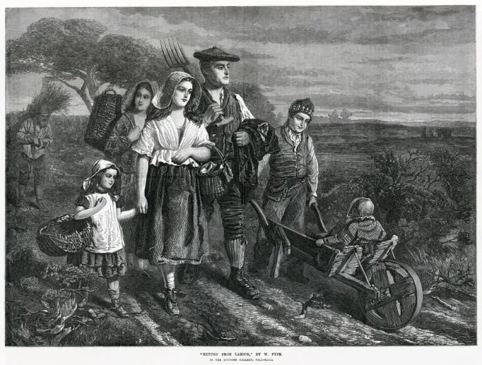 Framed Print : Return from labour 1871 Framed Print : Return from labour 1871