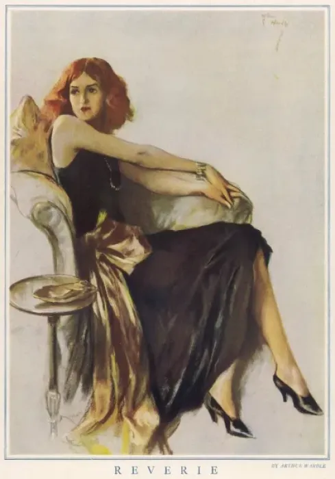 Framed Print : Reverie. A woman daydreaming
