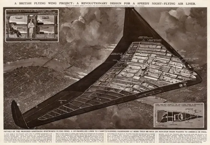 Framed Print : Revolutionary design for air liner by G. H. Davis Framed Print : Revolutionary design for air liner by G. H. Davis