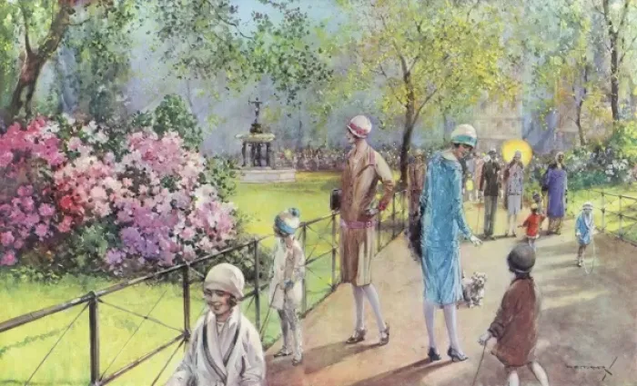Framed Print : Rhododendron Time in Hyde Park, London, 1926 Framed Print : Rhododendron Time in Hyde Park, London, 1926
