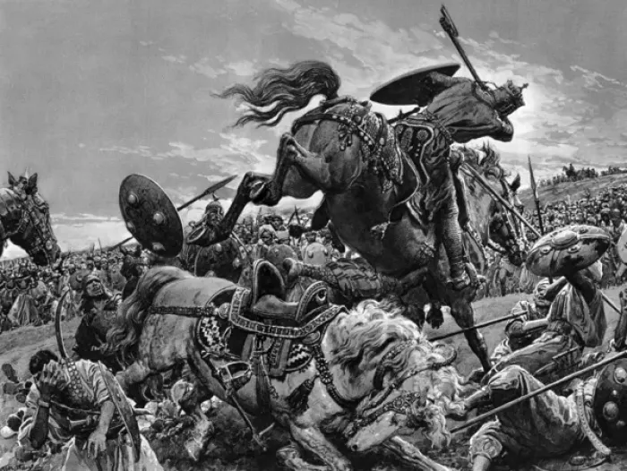 Framed Print : Richard I at the Siege of Acre by Matania Framed Print : Richard I at the Siege of Acre by Matania