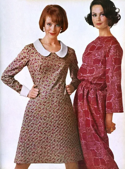 Framed Print : Ricki Reed dress and Ascher silk outfit, 1965 Framed Print : Ricki Reed dress and Ascher silk outfit, 1965