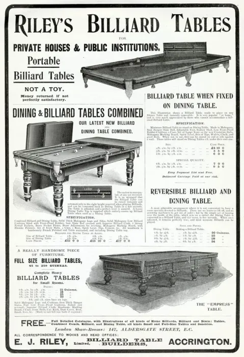 Framed Print : Rileys Billiard Tables, available for private houses Framed Print : Rileys Billiard Tables, available for private houses