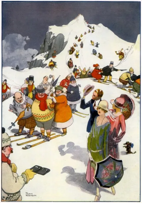 Framed Print : Riviera holiday makers on the piste Framed Print : Riviera holiday makers on the piste